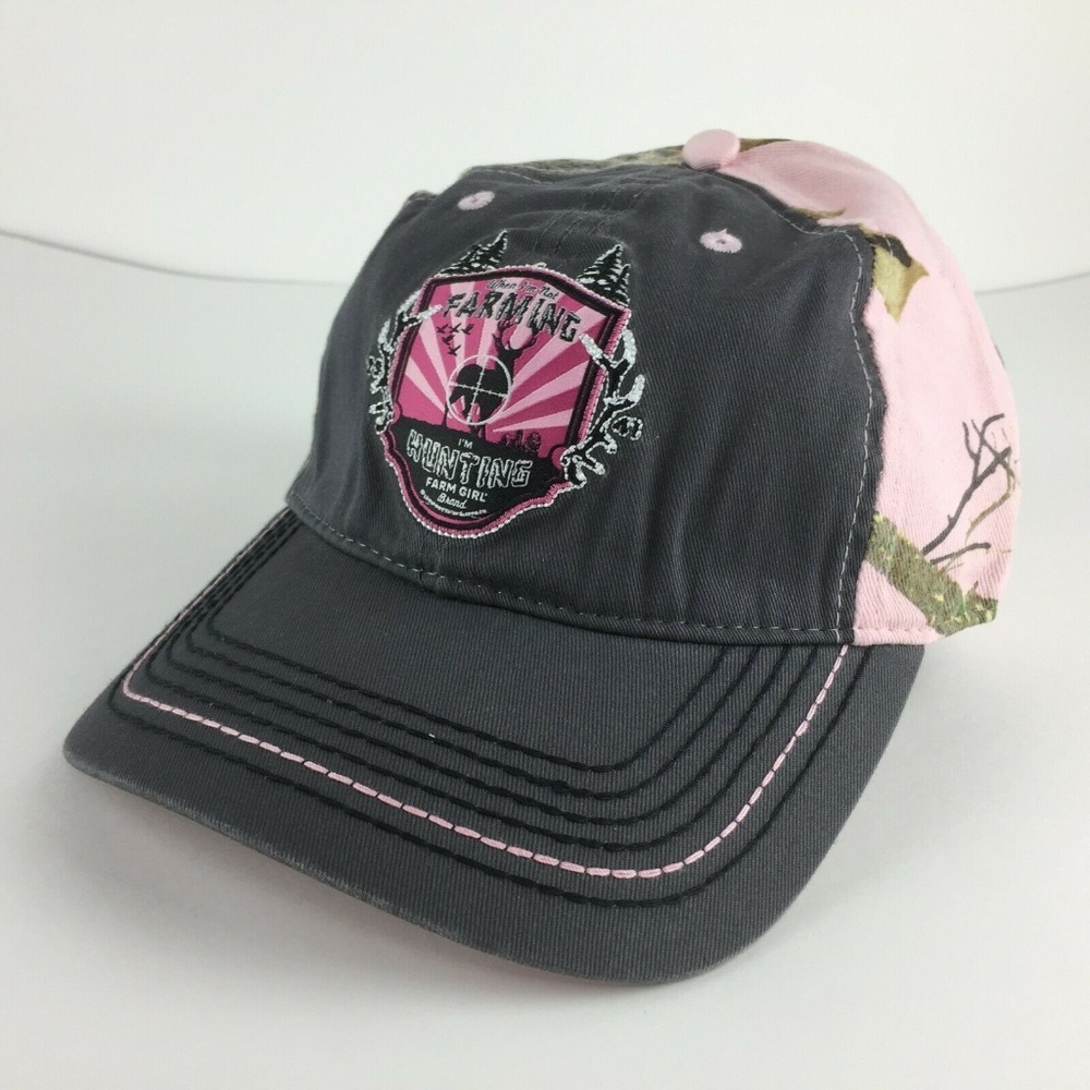 Farm Girl Cap Farming Mossy Oak Pink Hat